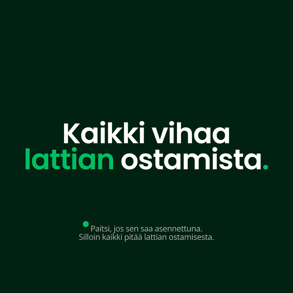 Meta-mainos: Kaikki vihaa lattian ostamista