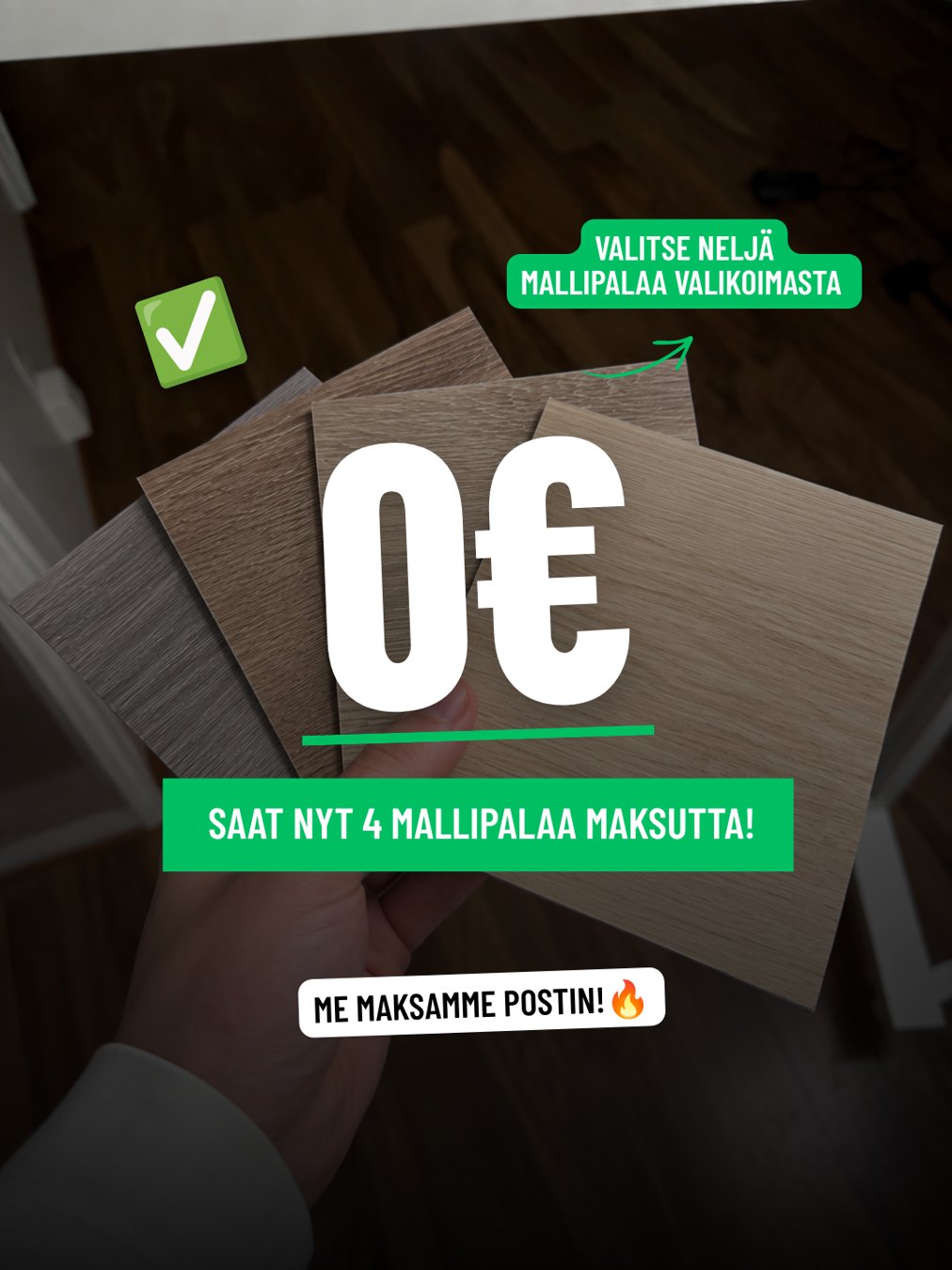Mainos: Nordic Floors mallipalat